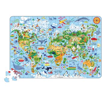 Atlas du monde - Coffrets livre et puzzle (300 pièces) - dès 7 ans