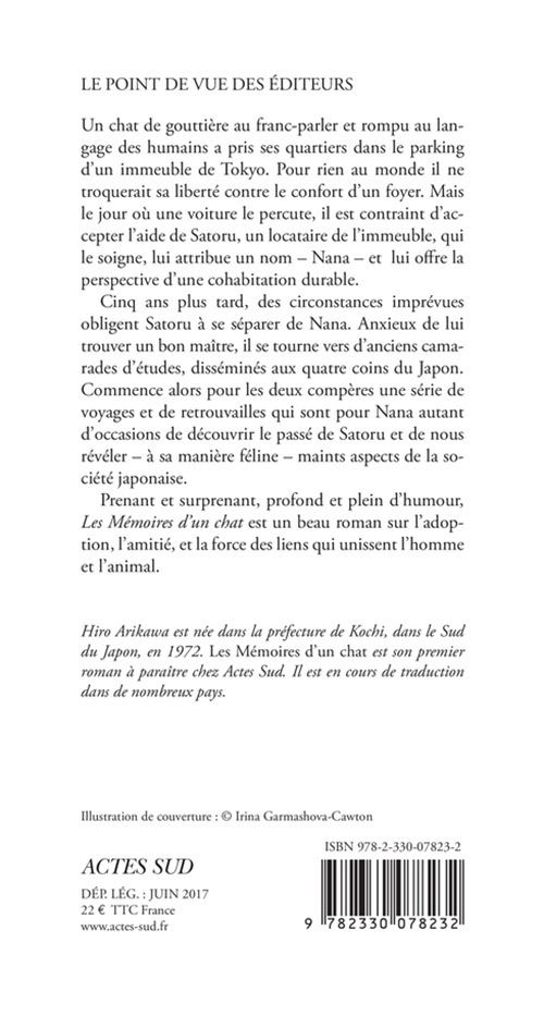 Les mémoires d'un chat - Hiro Arikawa - Actes Sud - Poche - Librairie  Gallimard PARIS