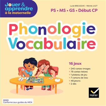 Jouer et apprendre - Lecture Maternelle PS, MS, GS Éd. 2020 - Jeux Phonologie Vocabulaire - 1