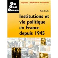 Institutions et vie politique en France depuis 1945