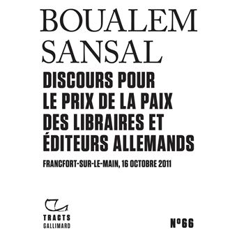Tracts (N°66) - Discours pour le Prix de la paix des libraires et éditeurs allemands - 1