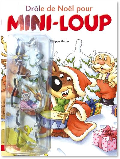 Drôle de Noël avec Mini-Loup avec 3 emporte-pièces - Philippe Matter - Hachette Enfants - Boîte ou accessoire - Jeux livres objets