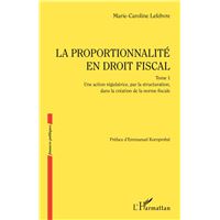 La proportionnalité en droit fiscal