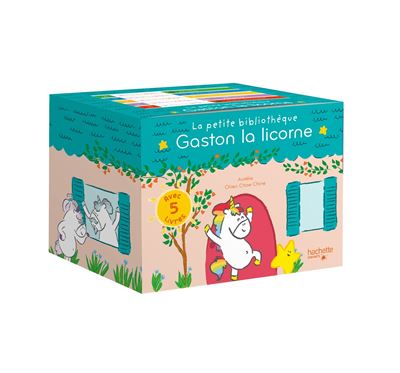 La petite bibliothèque Gaston la licorne 2 avec 5 livres - Aurélie Chien Chow Chine - Hachette Enfants - Coffret - Album jeunesse - Hachette Enfants