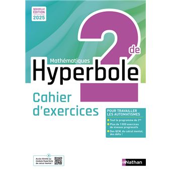 Hyperbole Mathématiques 2de - Cahier élève - 2025 - 1