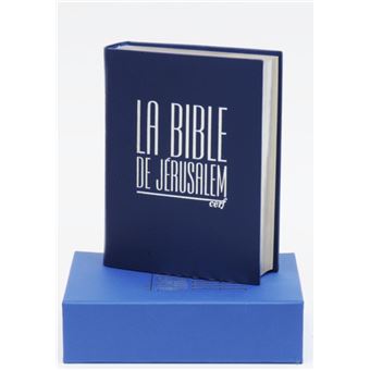La bible de jerusalem - major cuir bleu - relié - Ebaf