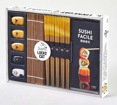 Coffret Lucky cat sushis édition collector 5 porte baguettes + 5 paire - Collectif - First - Coffret - Jeux livres objets - First