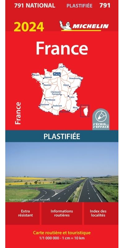 Magasins Carte routière - France Nord-Ouest - VERSION MURALE ET PLASTIFIEE