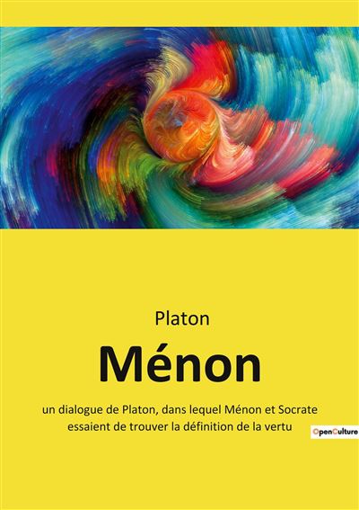 Culturea Ménon - Platon - Broché