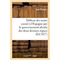 Tableau des maux causés à l'Espagne par le gouvernement absolu des deux derniers règnes