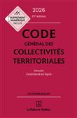 Code général des collectivités territoriales 2026, annoté et commenté