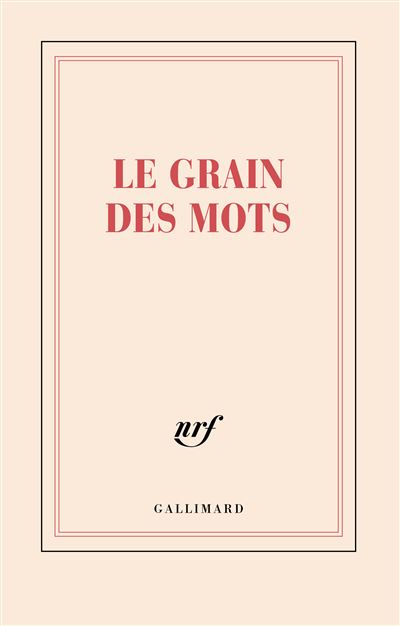 Carnet Le grain des mots (papeterie)