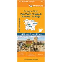Carte Régionale Espagne Nord : Pais Vasco/Euskadi Navarra, La Rioja