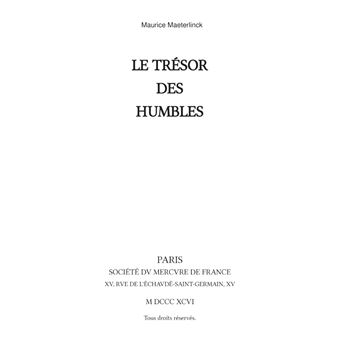 Le Trésor des humbles