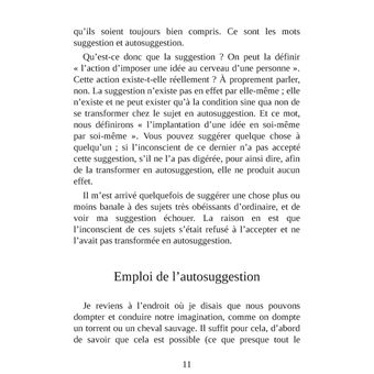 La Maîtrise de soi-même par l'autosuggestion consciente