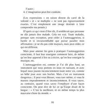 La Maîtrise de soi-même par l'autosuggestion consciente