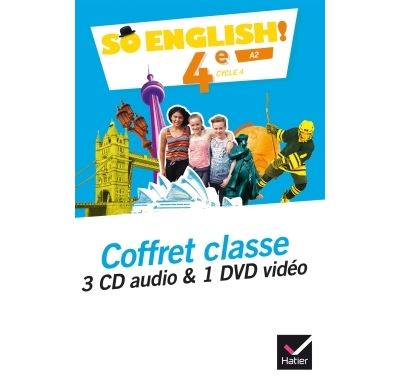 So English! - Anglais 4e Éd. 2017 - Coffret CD / DVD classe - Evelyne Ledru-Germain - Livre CD