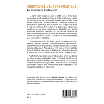 Construire l’Europe politique