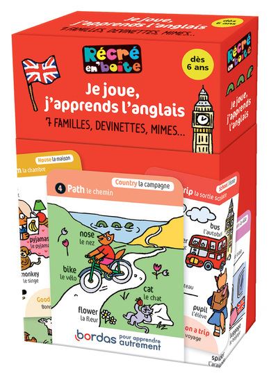 AGO Q&A Jeu De Cartes Pour Apprendre L'Anglais - Coffret 3 Niveaux Avec 162 Cartes, Vocabulaire Quotidien Et Grammaire
