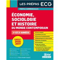 Économie, sociologie, histoire du monde contemporain 2026-2027