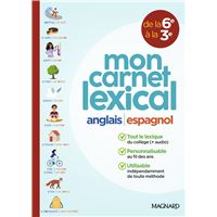 Carnet lexical Anglais Espagnol Collège (2025)
