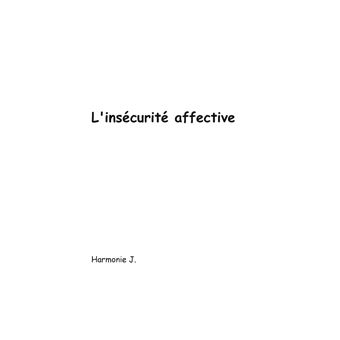 L'insécurité affective