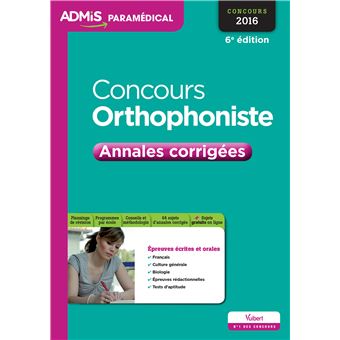 Concours Orthophoniste, Annales corrigées, Entraînement - 1
