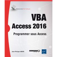 VBA Access 2016 - Programmer sous Access