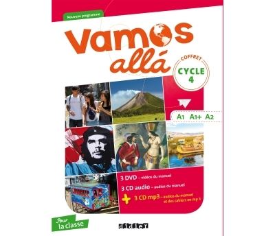 Vamos allá Cycle 4 LV2 Espagnol Ed.2017 - Coffret classe 3 CD audio + 3 CD MP3 + 3 DVD - Arnaud Hérard - Livre CD