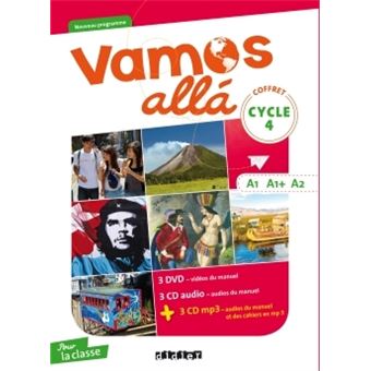 Vamos allá Cycle 4 LV2 Espagnol Ed.2017 - Coffret classe 3 CD audio + 3 CD MP3 + 3 DVD - 1