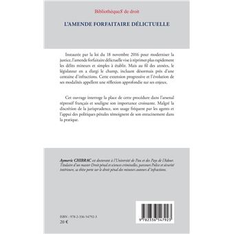L'amende forfaitaire délictuelle