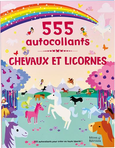 Chevaux et Licornes - 555 autocollants - Frédérique Fraisse - broché