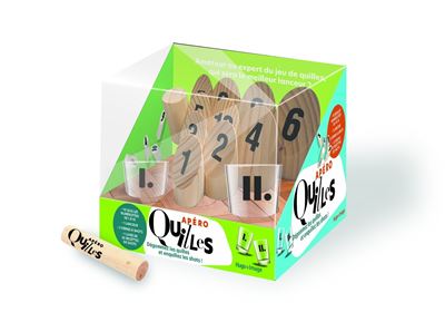 Coffret Apéro quilles livre de recettes + 10 quilles + 2 verres - Collectif - Hugo Image - Coffret - Jeux livres objets - Hugo Image