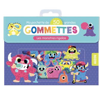 Ma pochette de 50 grandes gommettes - Les monstres rigolos - 1