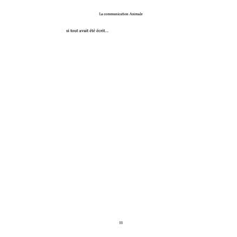 La communication Animale