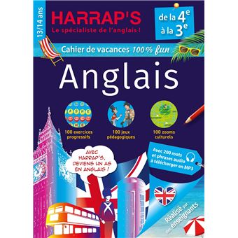 HARRAP's Cahier de vacances De la 4e à la 3e - 1