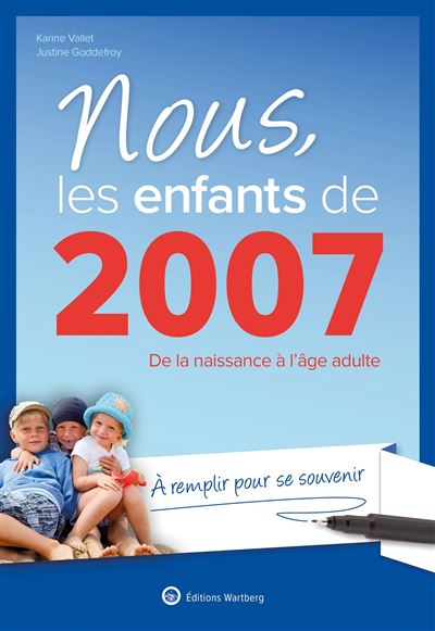 Nous, les enfants de 2007 De la naissance à l'âge adulte. À remplir pour se souvenir. Un cadeau original pour le 18e anniversaire - Karine Vallet - Wartberg Verlag - broché - Atlas / carte