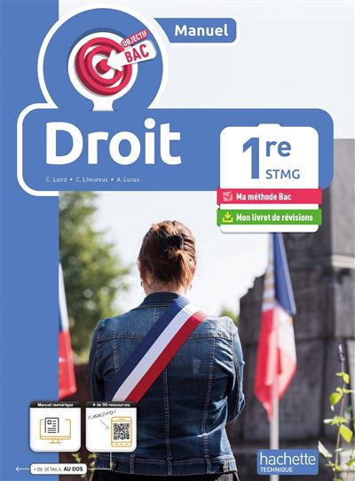 Objectif Bac Droit 1re STMG (manuel) - éd. 2024