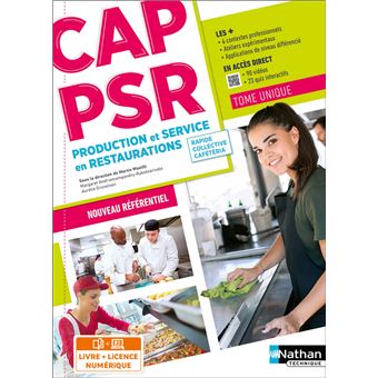 CAP Production et service en restaurations (rapide, collective, cafétéria) - Livre + Licence élève 2023 - 1