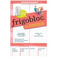 Bloc de 52 menus hebdomadaires à compléter : à aimanter sur le frigo ! -  Librairie Mollat Bordeaux