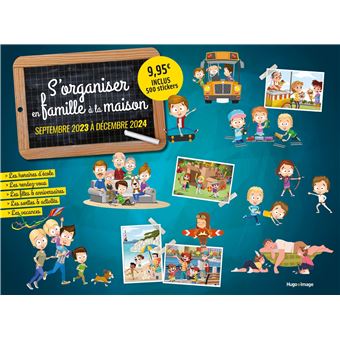 COLLECTIF - Organiseur familial spécial famille nombreuse avec la famille  Jeanson 2024 : 12 mois, de septembre 2023 à août 2024 - Savoir-vivre -  LIVRES -  - Livres + cadeaux + jeux