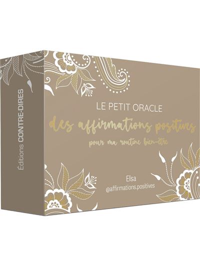 Le petit Oracle des affirmations positives 49 cartes - Elsa @affirmations.positives - Contre-Dires - Boîte ou accessoire - Jeux livres objets