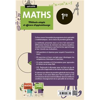 Spécialité Mathématiques - Première - Méthode simple et efficace d'apprentissage