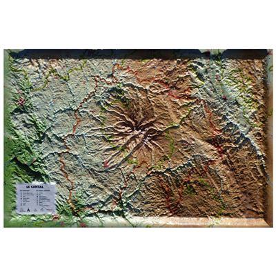 Carte en relief du cantal Échelle planimétrique 1 : 280 000, Échelle altimétrique 1 : 75 000 - 3DMAP - 3dmap - Coffret - Atlas / carte