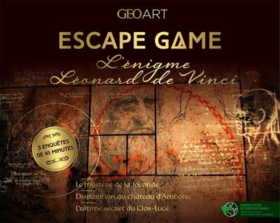 Escape Game Léonard de Vinci 120 cartes - Collectif - Geo Art Prisma Media - Boîte ou accessoire - Jeux livres objets