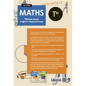 Mathématiques - Terminale Spécialité - Méthode simple et efficace d'apprentissage