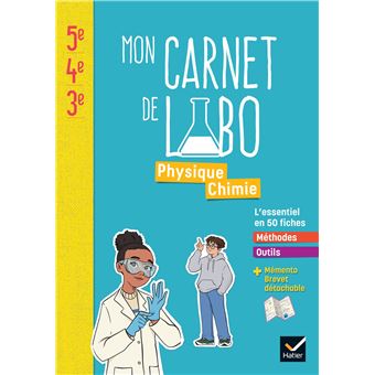 Mon carnet de labo Physique Chimie cycle 4 - Ed 2025 - Cahier élève
