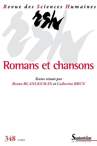 Romans et chansons - Bruno Blanckeman - broché