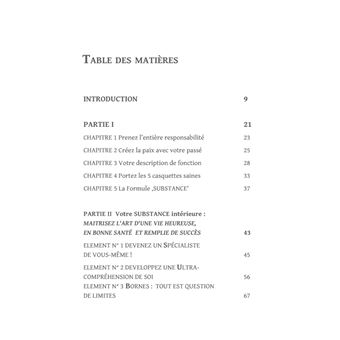 La formule SUBSTANCE : maitriser l'art d'une vie heureuse, en bonne santé et remplie de succès