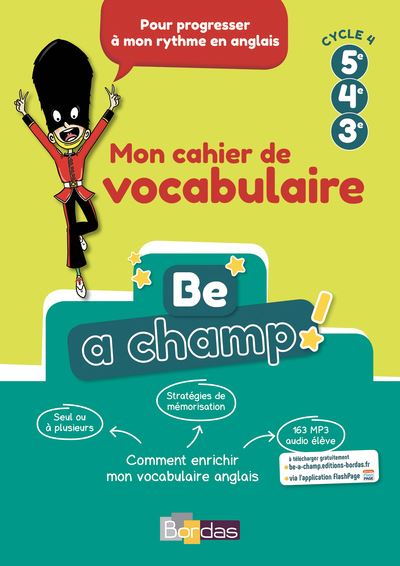 Be a champ ! : mon cahier de vocabulaire 5e, 4e, 3e, cycle 4 - Image 2